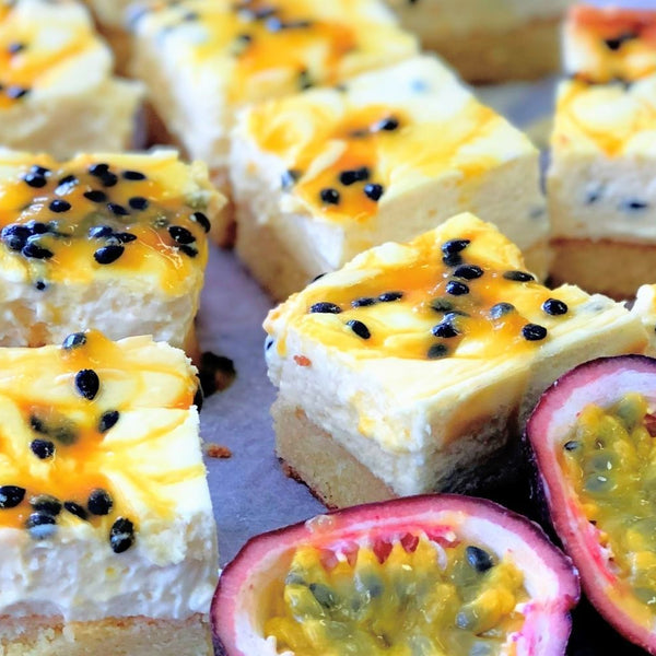 Baked Passionfruit Cheesecake Slice - PBCo.