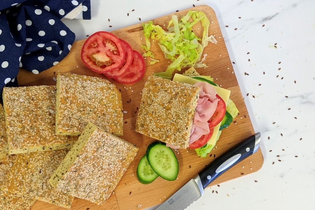 High Protein Low Carb Focaccia Bread | PBCo. Low Carb Foods