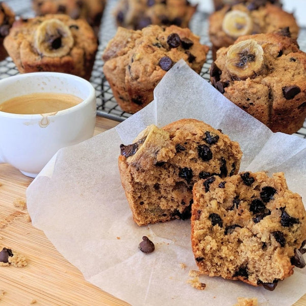 Low Carb Banana Choc Chip Muffins - PBCo.