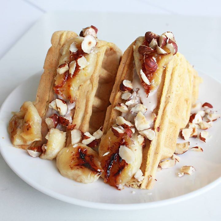 Protein Waffle Ice Cream Sandwich