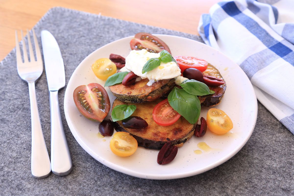 Low Carb Crumbed Eggplant Stack - PBCo.