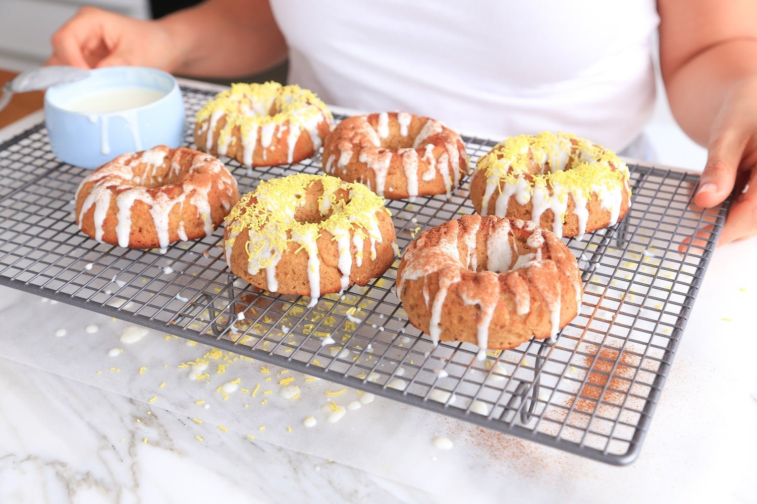 Yoghurt Glazed Banana Donuts - PBCo.
