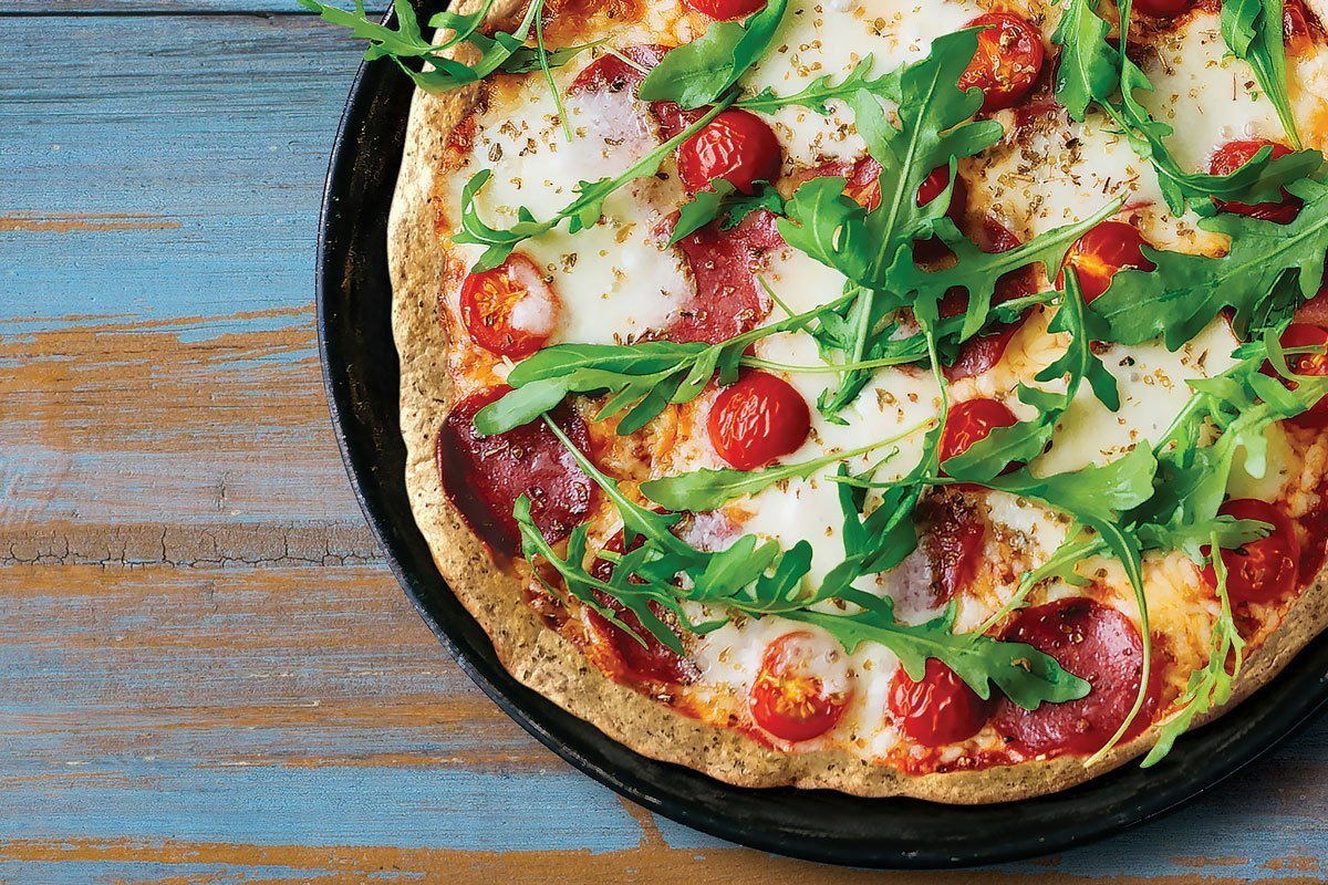 Low Carb Cheesy Pepperoni Pizza