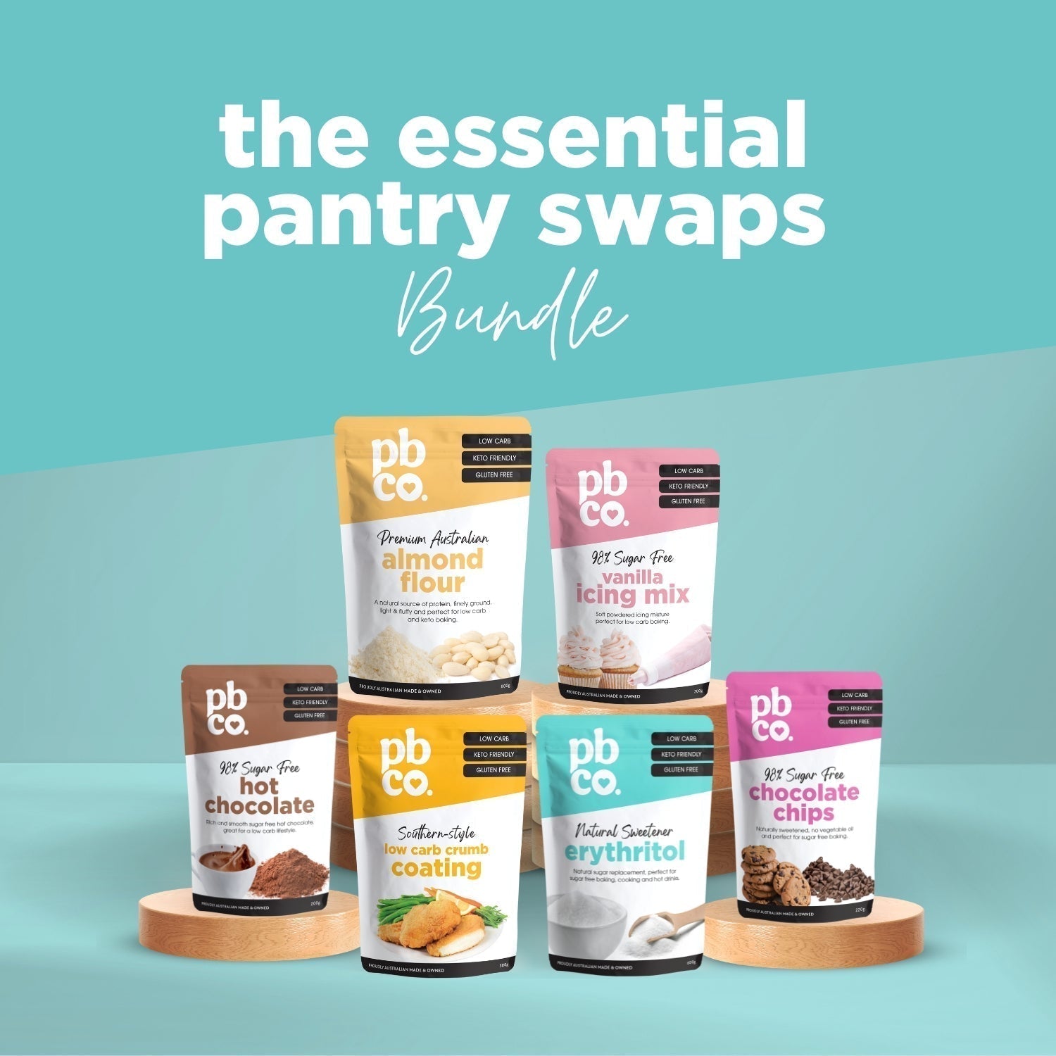 Essential Pantry Swaps Bundle - Low carb & sugar free Pantry Staples - Just $83.65! Shop now at PBCo.