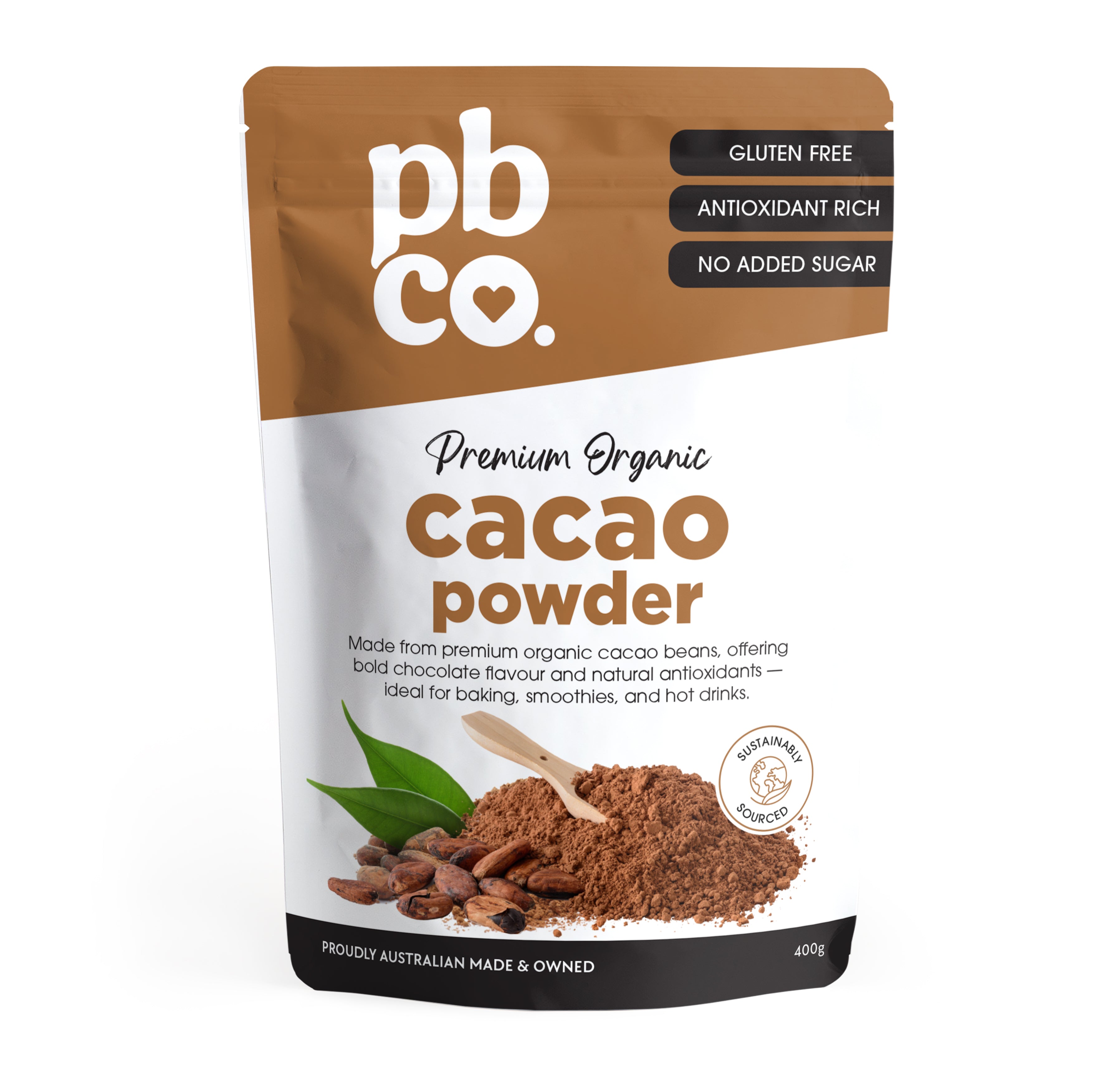 Organic Cacao Powder - 400g - Low carb & sugar free Pantry - Just $19.96! Shop now at PBCo.
