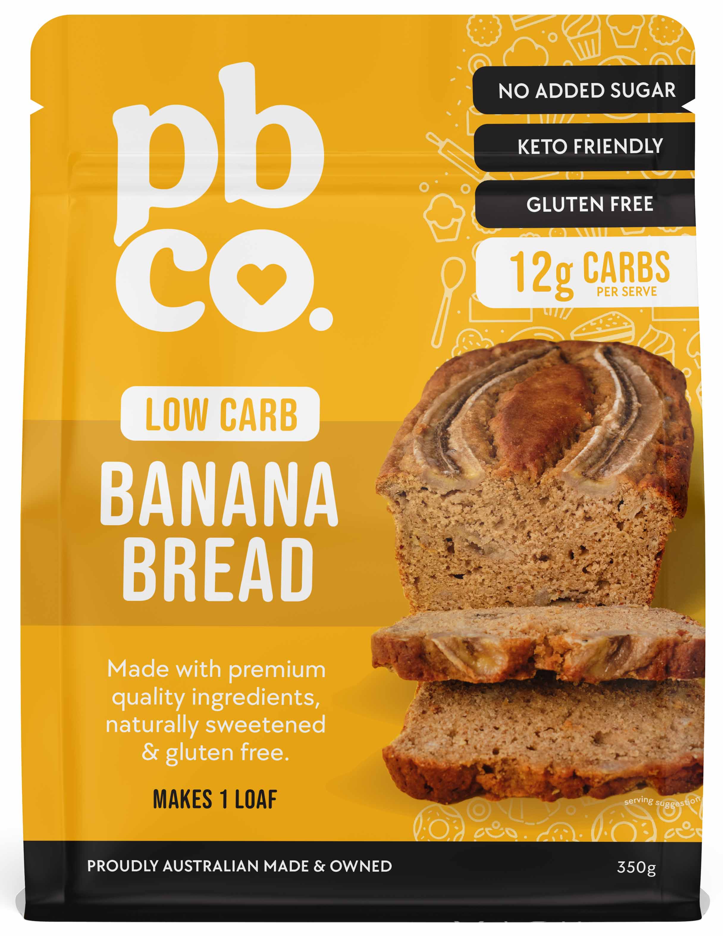 Low Carb Banana Bread Mix - 350g - Low carb & sugar free Every Day Low Carb Baking Mixes - Just $10.95! Shop now at PBCo.