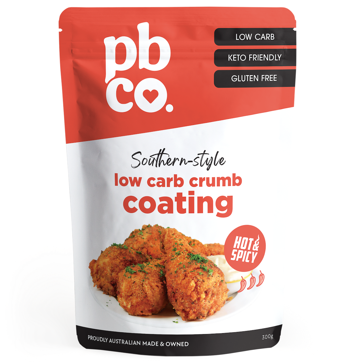 Hot & Spicy Southern-Style Low Carb Crumb Coating - 300g - Low carb & sugar free Pantry - Just $9.95! Shop now at PBCo.