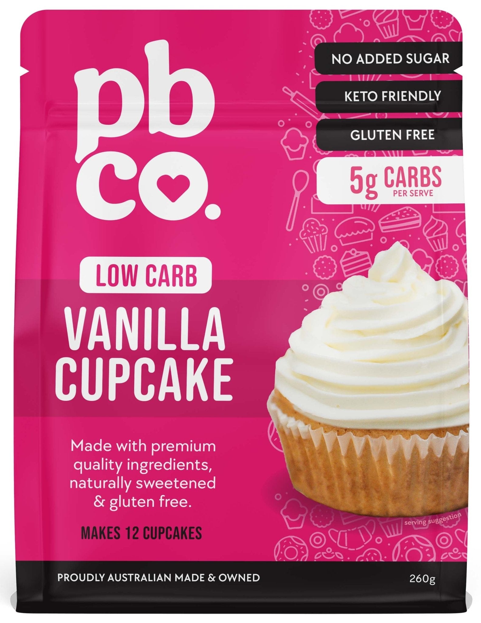 Low Carb Vanilla Cupcake Mix - 260g - Low carb & sugar free Every Day Low Carb Baking Mixes - Just $10.95! Shop now at PBCo.