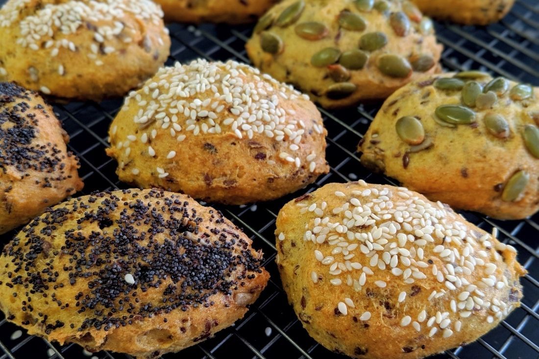 Low Carb Seeded Dinner Rolls