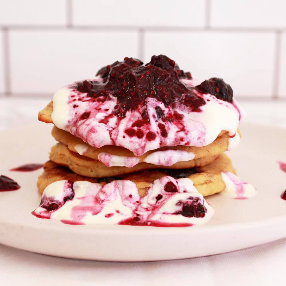 Gluten Free Buttermilk Blueberry Pancake Stack - PBCo.