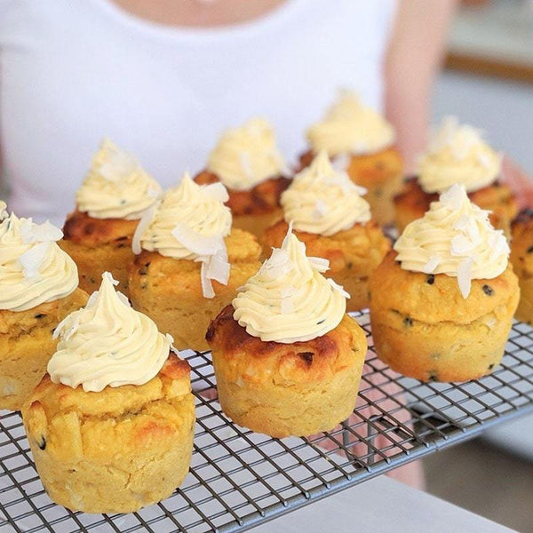 Passionfruit & Coconut Protein Muffins