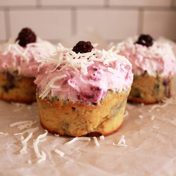 Low Carb Blackberry and Coconut Cupcakes - PBCo.