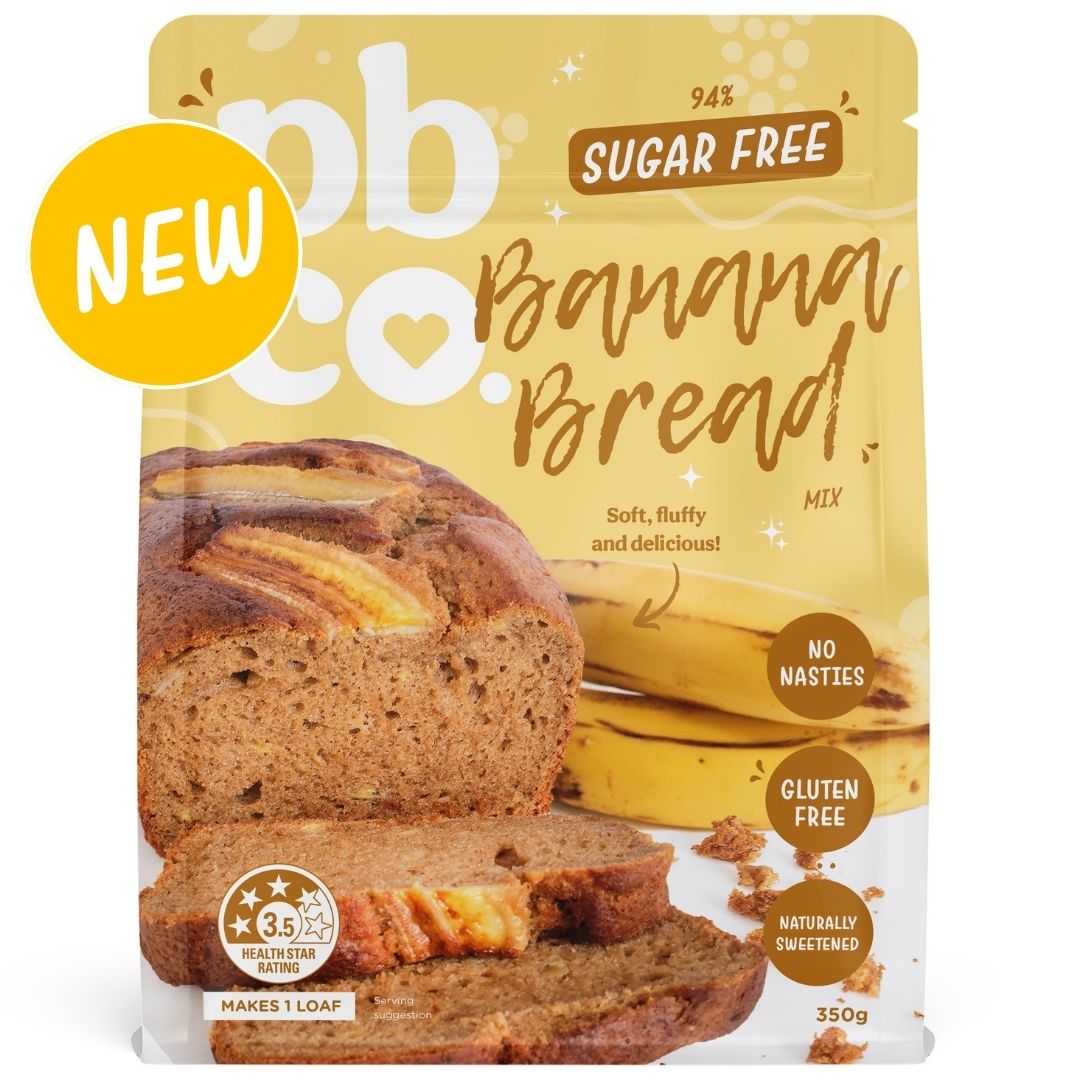 94% Sugar Free Banana Bread Mix - 350g - Low carb & sugar free Sensibly Sweet Baking Mixes - Just $11.95! Shop now at PBCo.