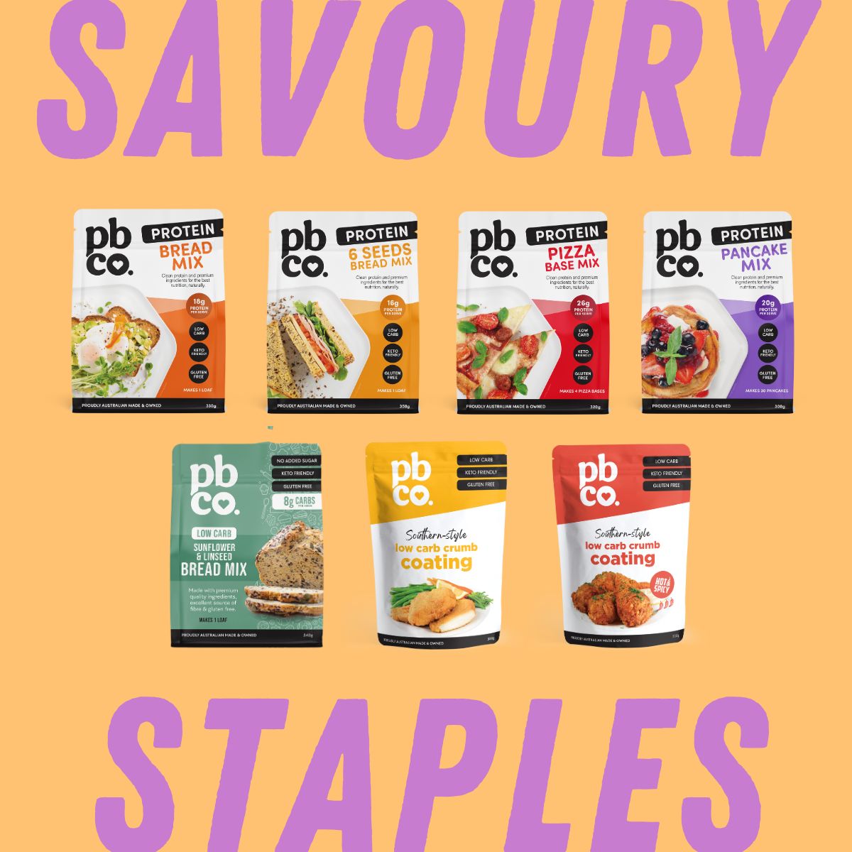 Savoury Staples Bundle - Low carb & sugar free Bundle - Just $80.70! Shop now at PBCo.