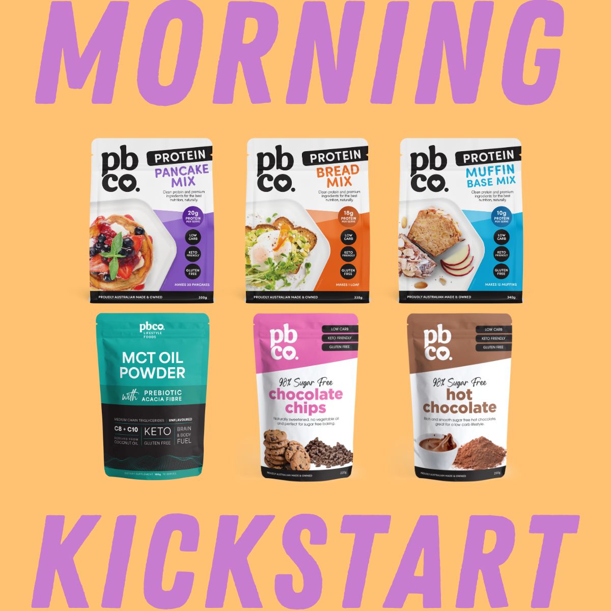 Morning Kickstart Bundle - Low carb & sugar free  - Just $99.70! Shop now at PBCo.