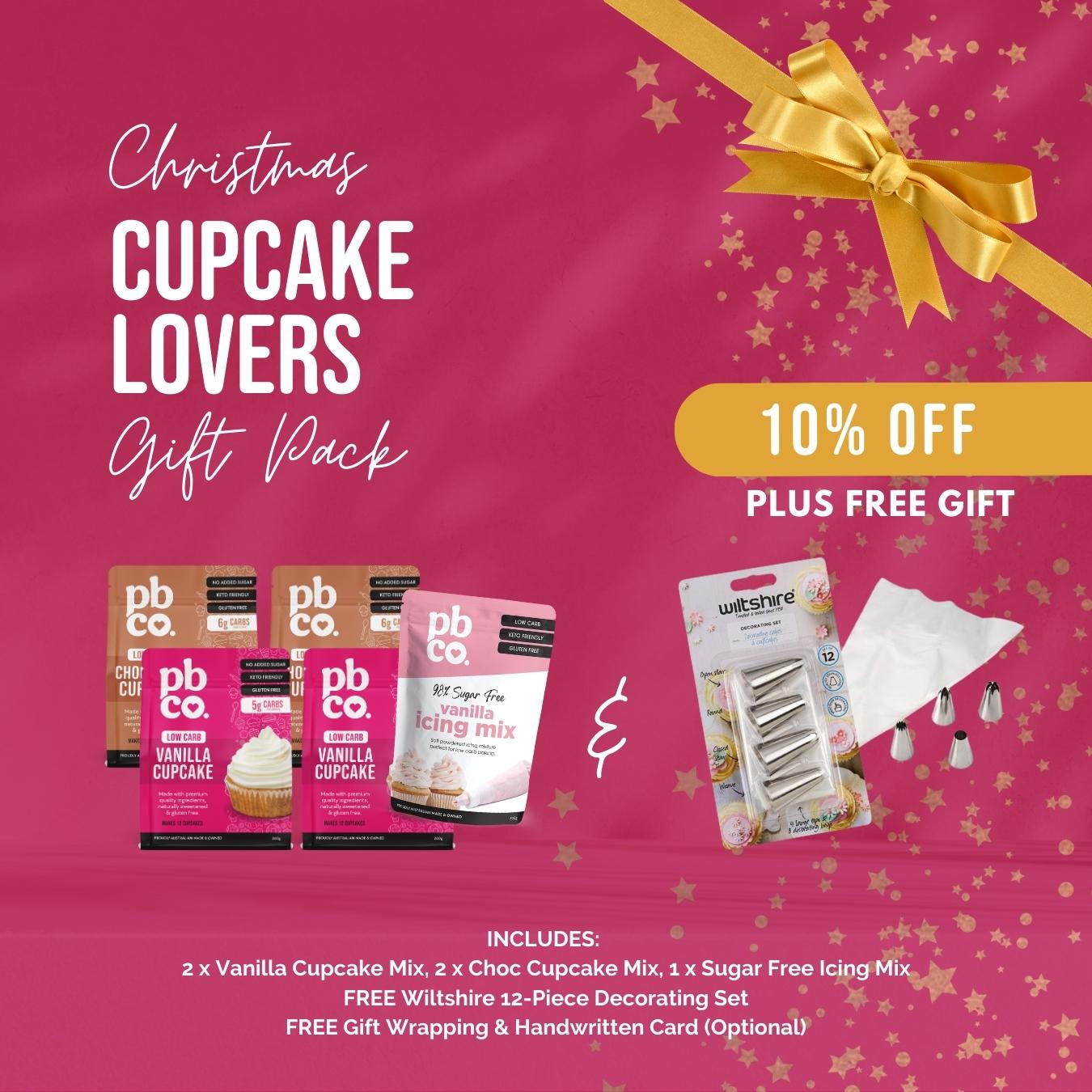 Cupcake Lovers - Christmas Gift Pack - Low carb & sugar free  - Just $53.77! Shop now at PBCo.