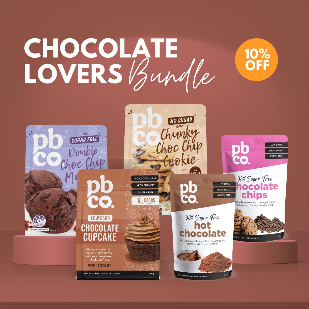 Chocolate Lovers Bundle - Low carb & sugar free  - Just $53.77! Shop now at PBCo.