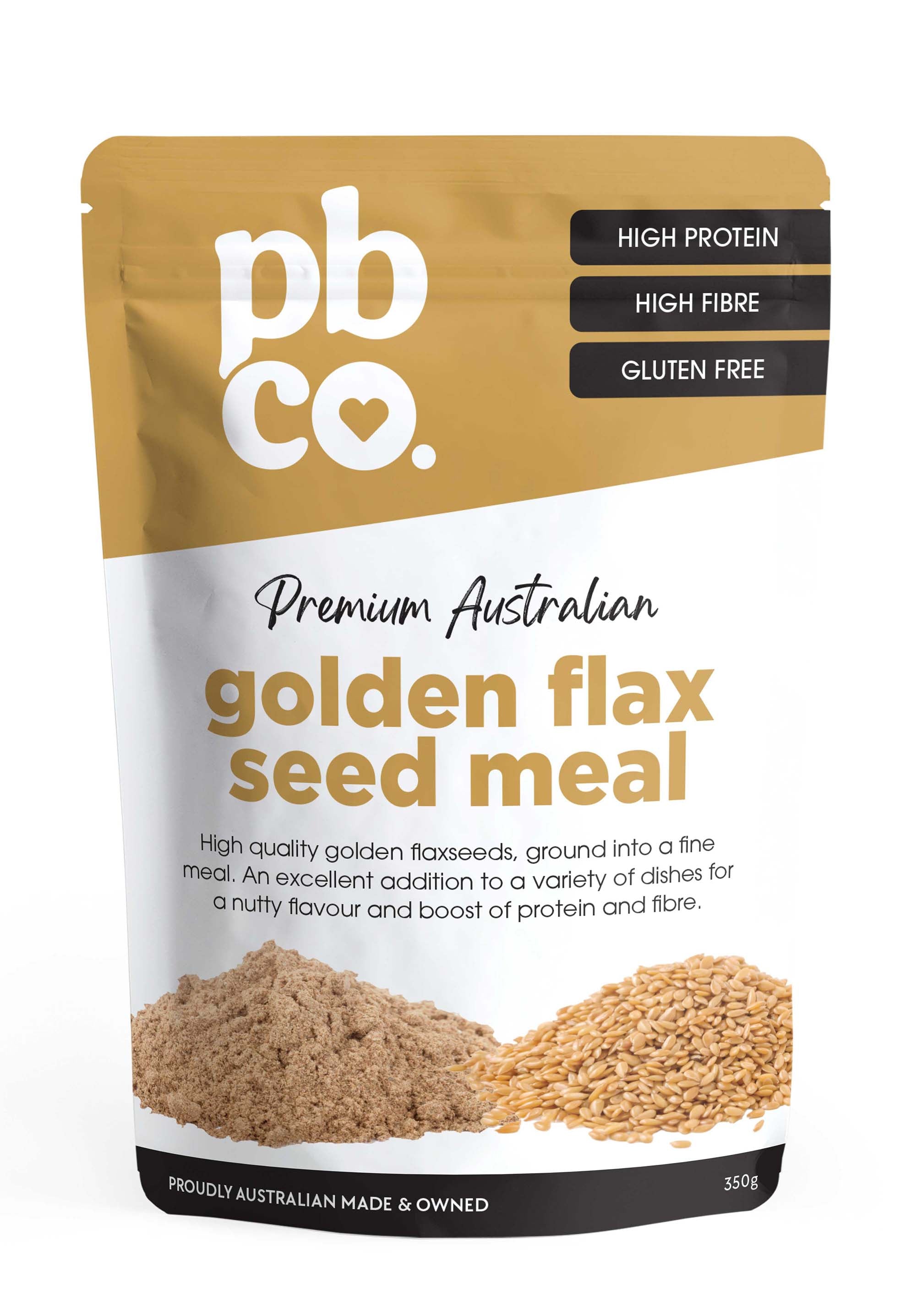 Australian Golden Flaxseed Meal - 350g - Low carb & sugar free Pantry Staples - Just $12.95! Shop now at PBCo.