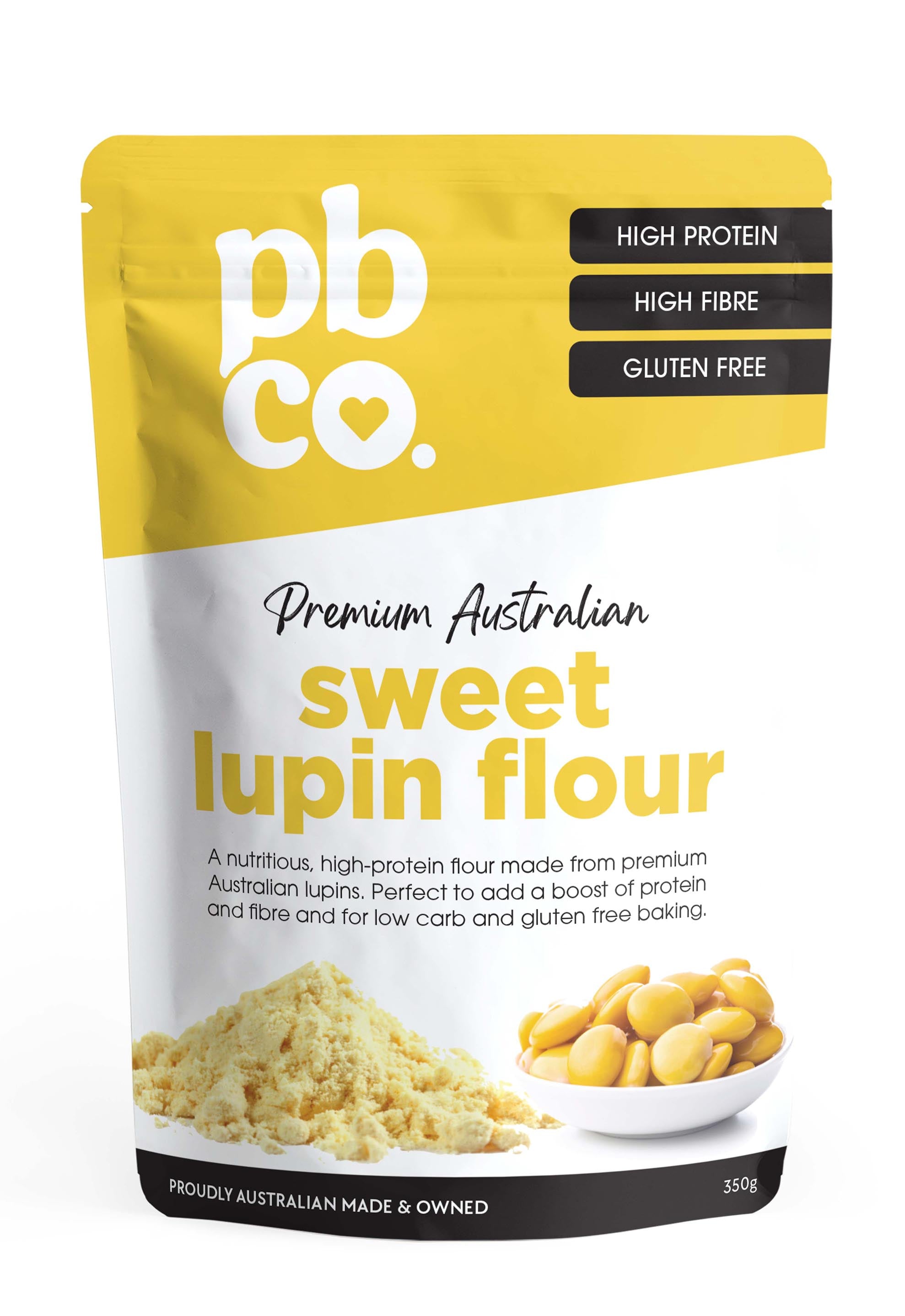 Australian Sweet Lupin Flour - 350g - Low carb & sugar free Pantry Staples - Just $9.95! Shop now at PBCo.