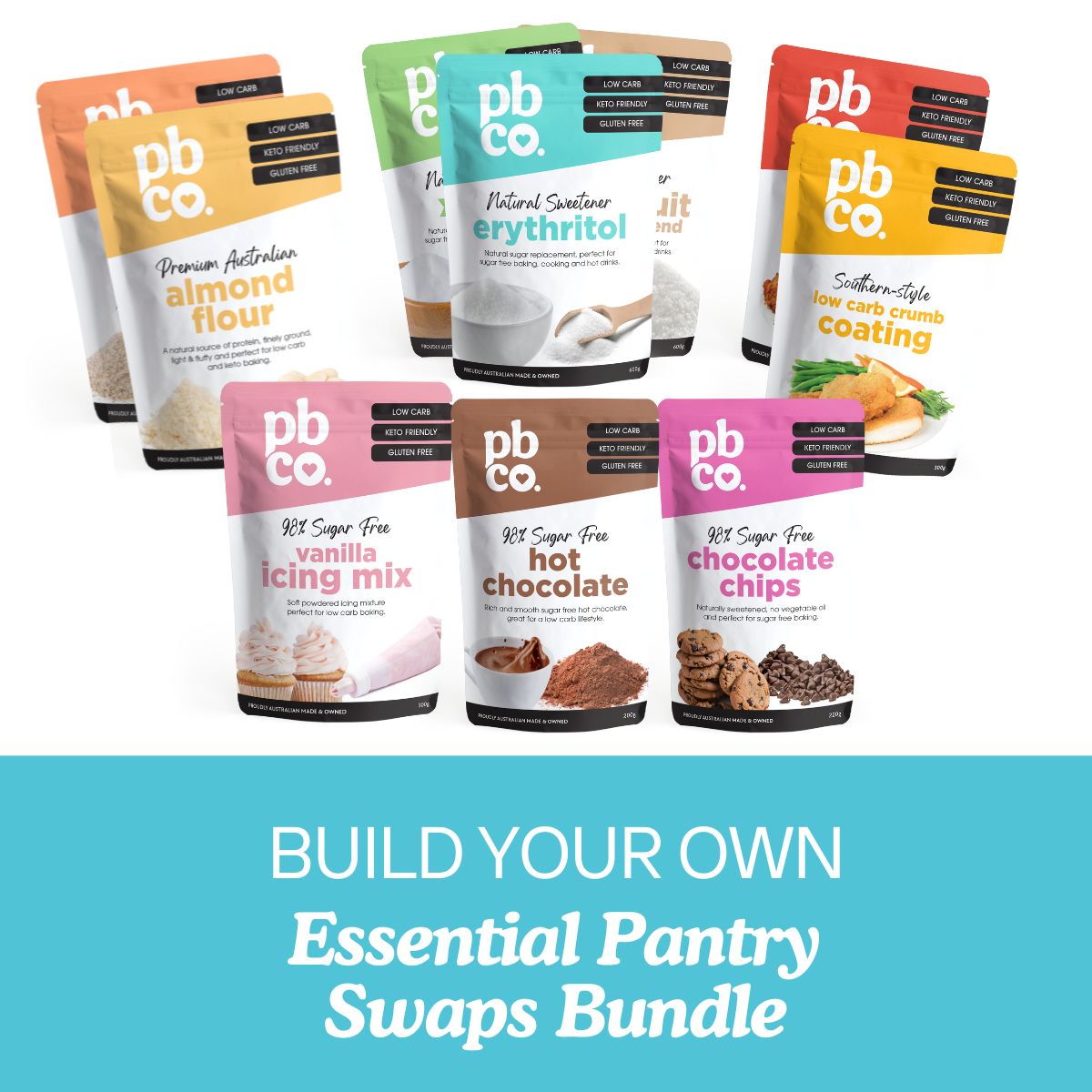 BUILD YOUR OWN Pantry Swaps Bundle - Low carb & sugar free Bundle - Just $49.02! Shop now at PBCo.