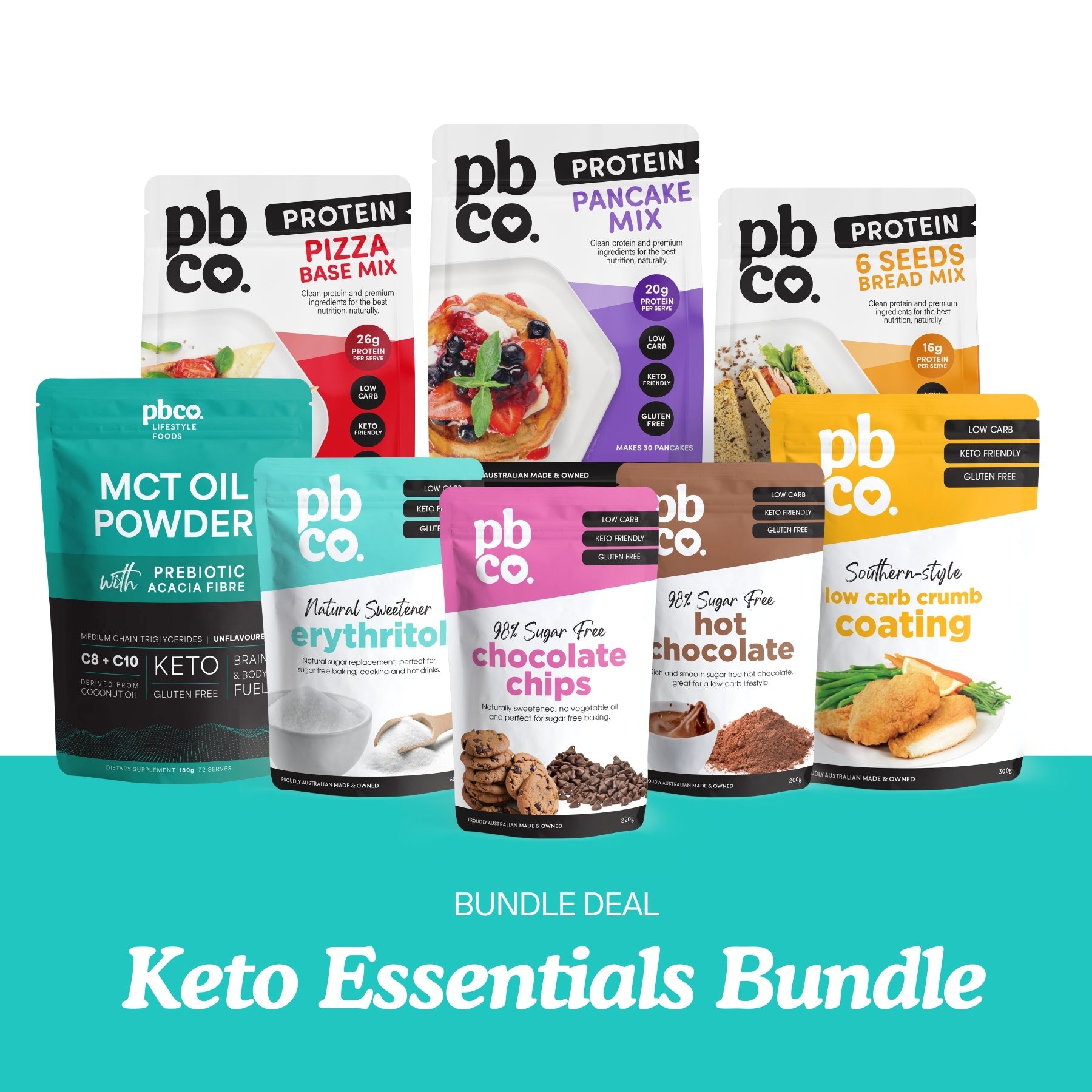 Keto Essentials Bundle - Low carb & sugar free Bundle - Just $124.60! Shop now at PBCo.