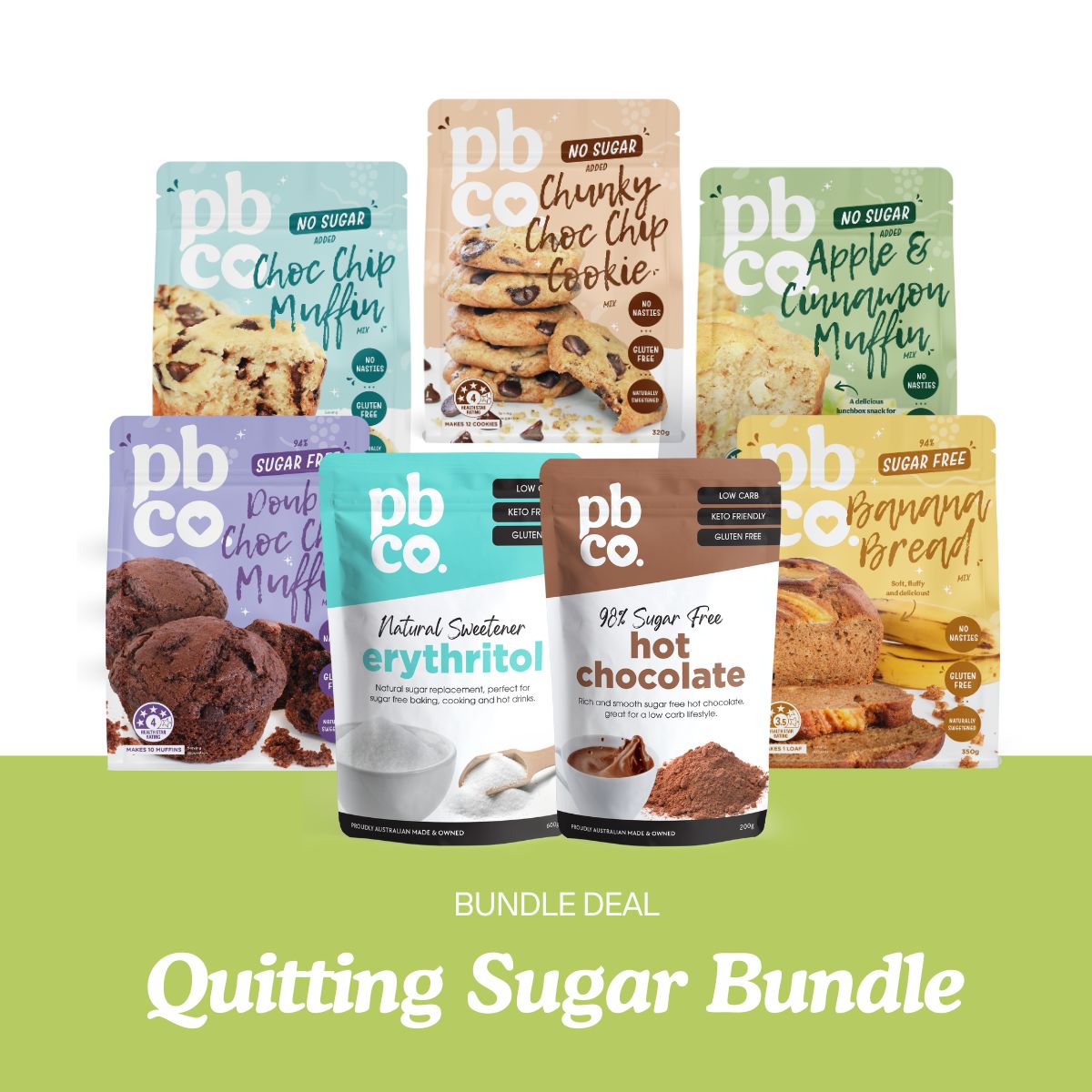 Quitting Sugar Starter Bundle - Low carb & sugar free Bundle - Just $90.65! Shop now at PBCo.