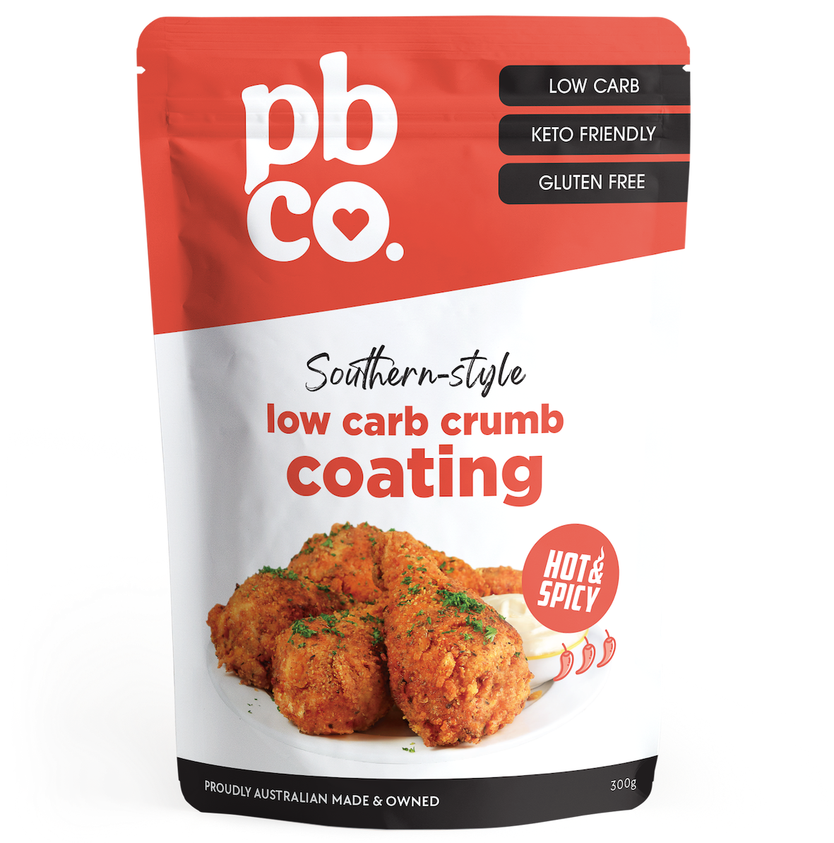 Hot & Spicy Southern-Style Low Carb Crumb Coating - 300g - Low carb & sugar free Pantry Staples - Just $9.95! Shop now at PBCo.