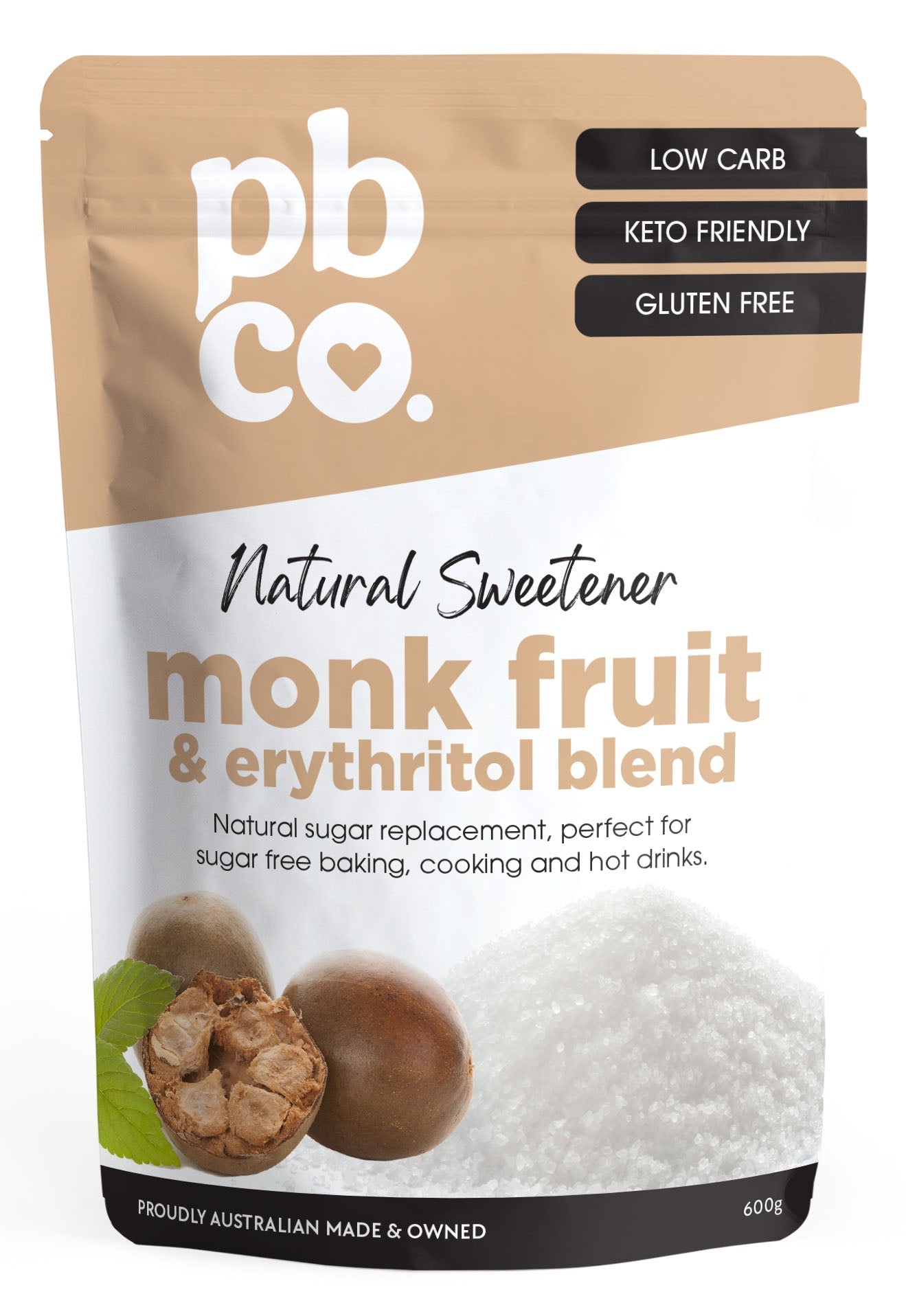 PBCo. Natural Sweetener Monk Fruit Blend   20g   Pantry Staples