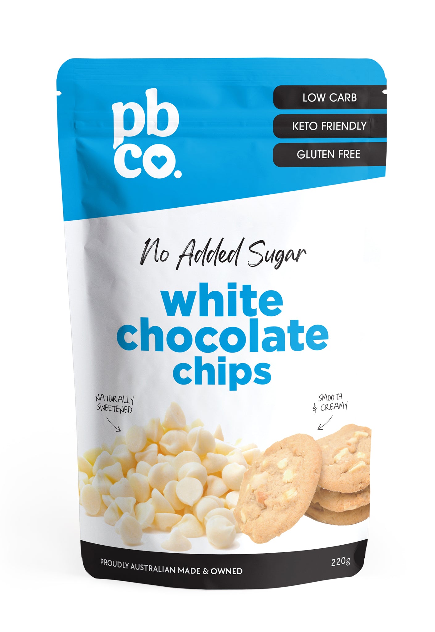 Sugar Free White Choc Chips - 220g
