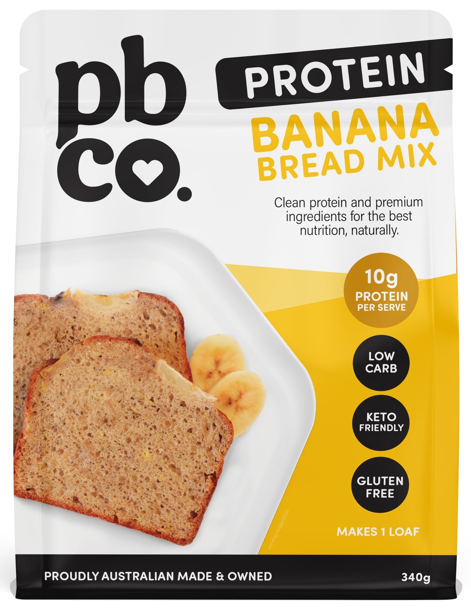 Protein Banana Bread Mix - 340g - Low carb & sugar free Protein Baking Mixes - Just $14.95! Shop now at PBCo.