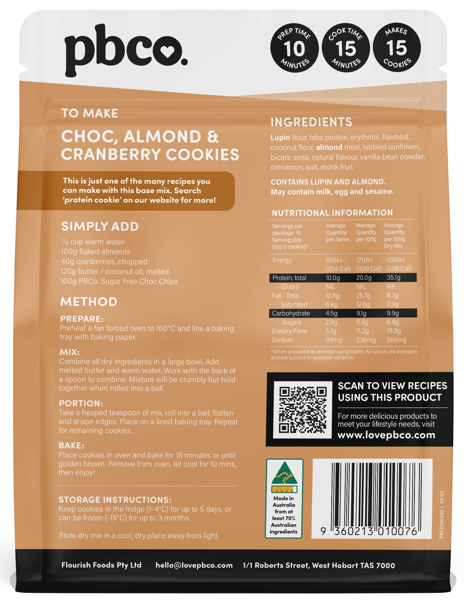 Protein Cookie Mix - 350g - Low carb & sugar free Protein Baking Mixes - Just $14.95! Shop now at PBCo.