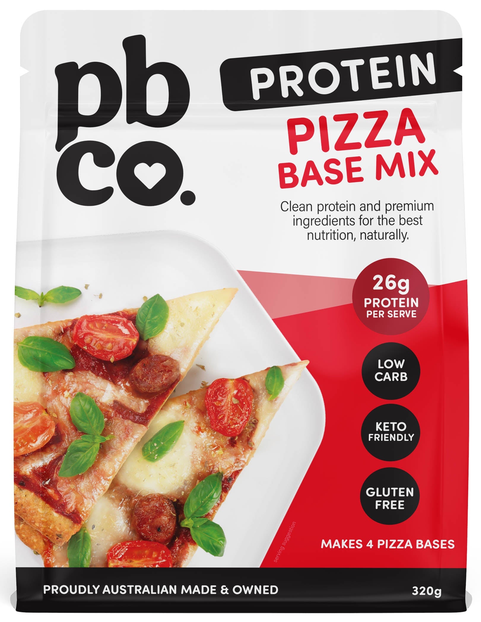 Protein Pizza Base Mix - 320g - Low carb & sugar free Protein Baking Mixes - Just $14.95! Shop now at PBCo.