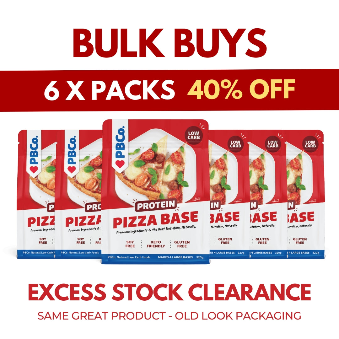 6 x Protein Pizza Base Mix 320g - BULK BUY CLEARANCE - Low carb & sugar free Protein + Ultra Low Carb Baking Mixes - Just $44.85! Shop now at PBCo.