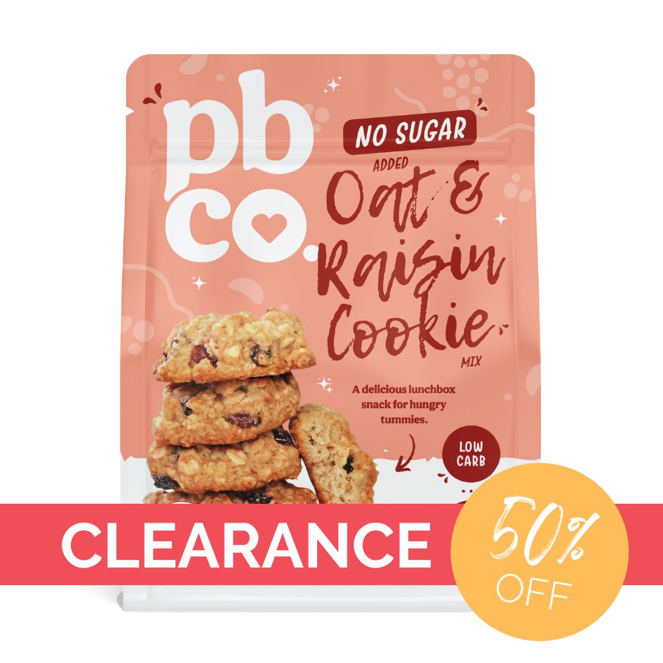 No Sugar Added Oat & Raisin Cookie - 350g - Low carb & sugar free Sensibly Sweet Baking Mixes - Just $4.75! Shop now at PBCo.