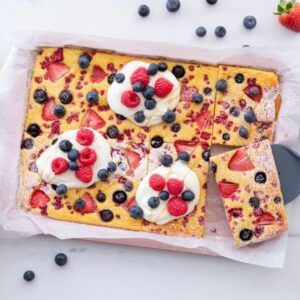 Berry Pancake Tray Bake